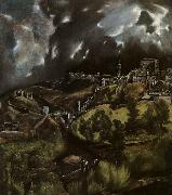 El Greco View of Toledo Norge oil painting reproduction